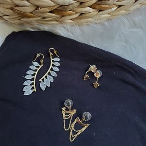 Stella & dot gold earring bundle